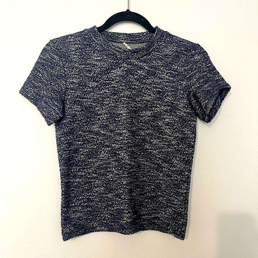 Free People Marled Crop‎ Sweater Tee Size Small